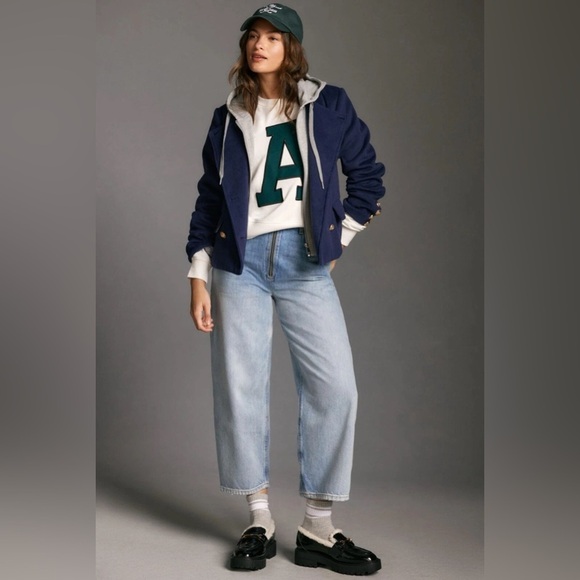 Anthropologie Maeve Twofer Hoodie Peacoat - Picture 13 of 14